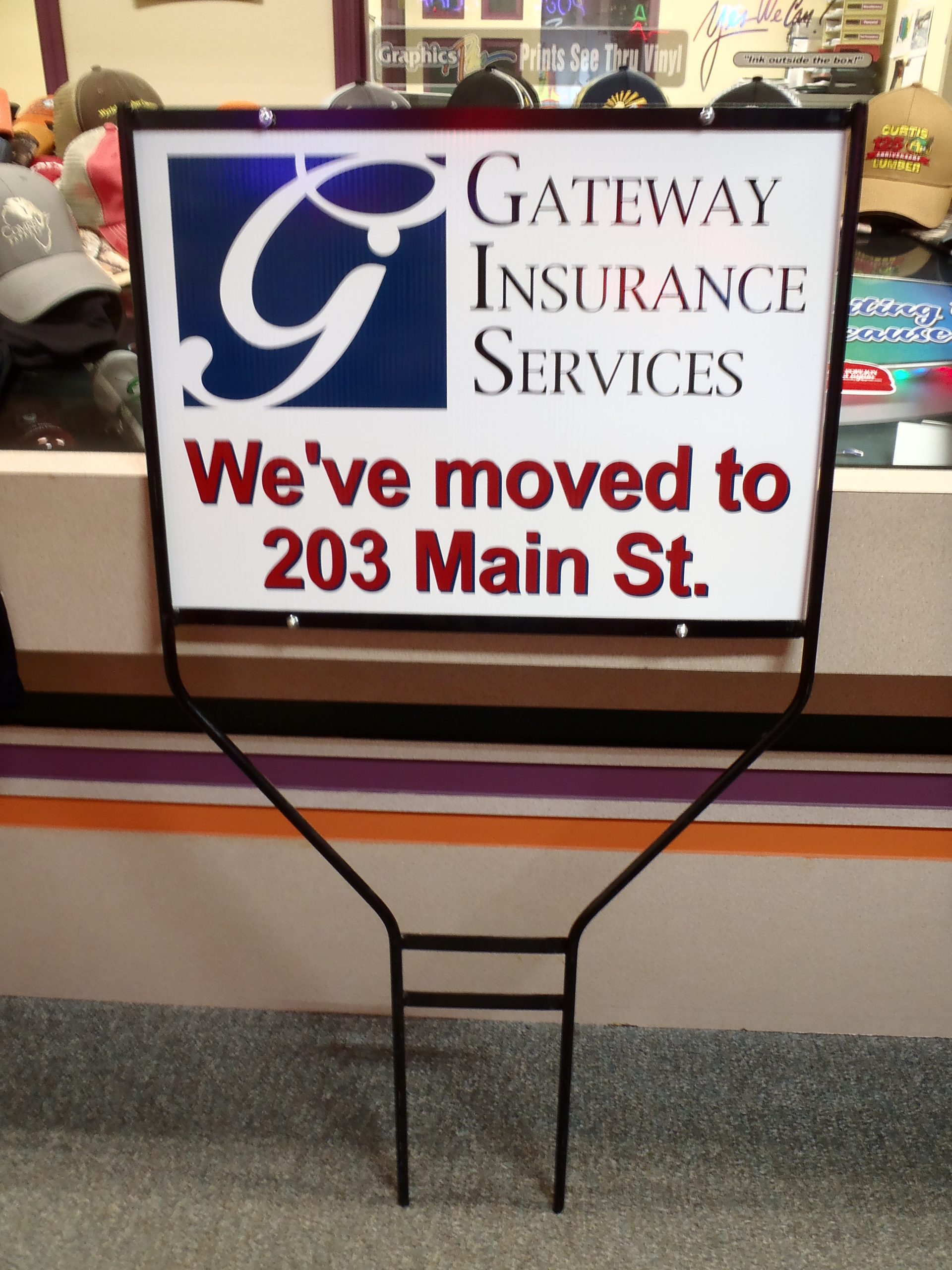 Shop Sign Moving Yard Sign-Business Moved – Graphics Plus