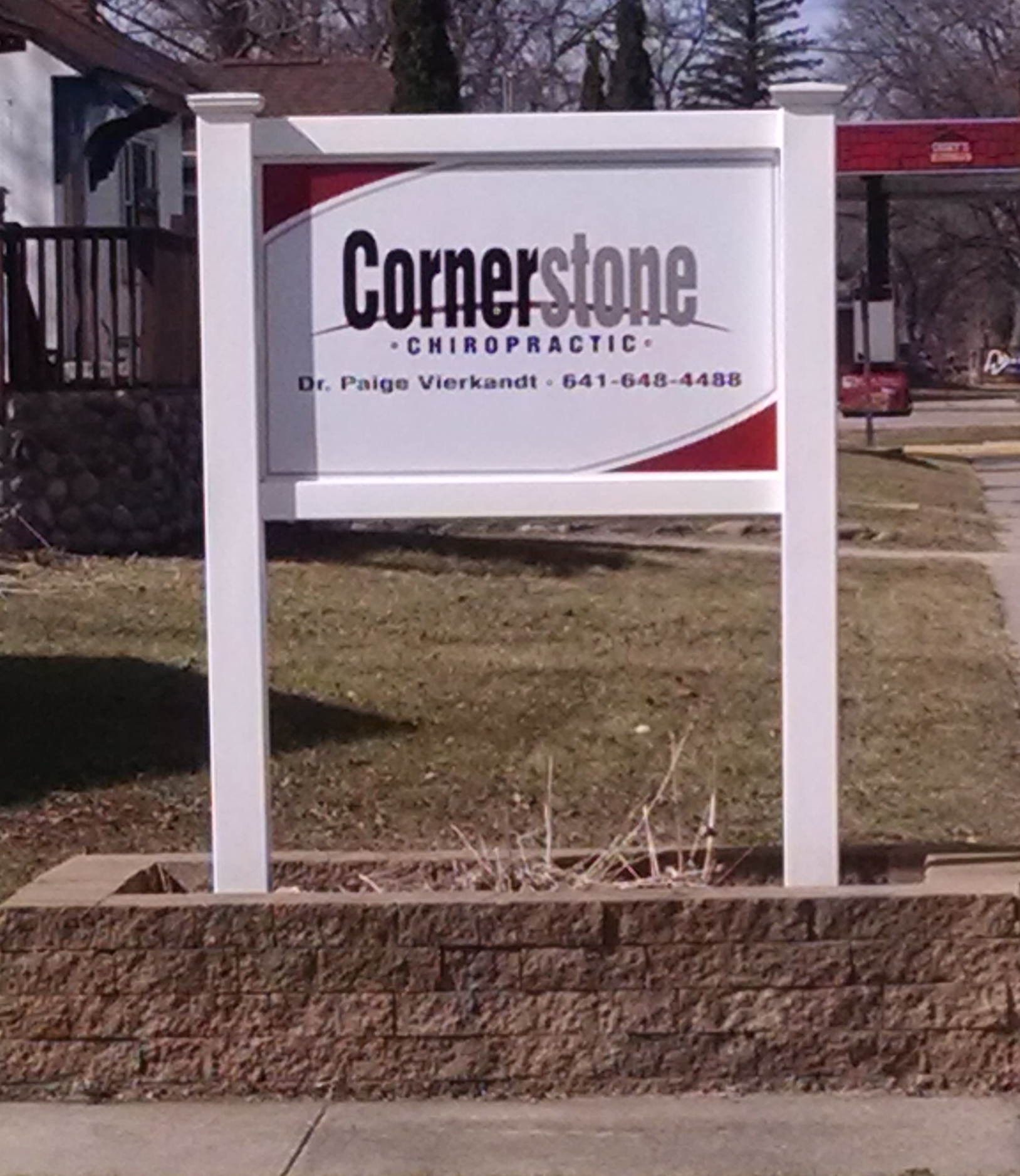 Cornerstone Chiropractic sign Graphics Plus